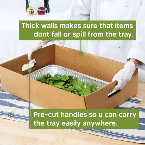 100 x Cardboard Gift Hamper Empty Patch Handle Trays for Christmas Gift Treats - Picture 5 of 5