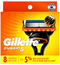 Gillette Fusion 5 Razor Blade refills New Packs of 8 BRAND NEW GENEUINE