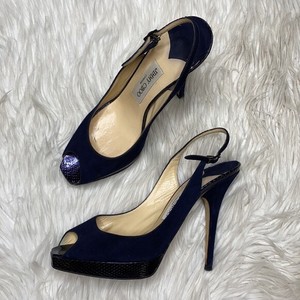 navy snakeskin pumps