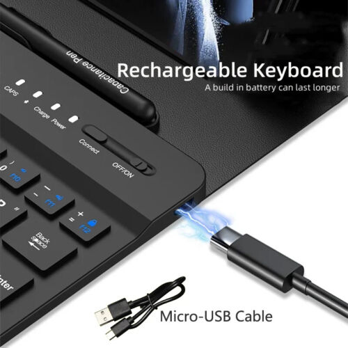 Kabellose Tastatur für Samsung Galaxy Z Fold 6 5 4 3 2 Leder Cover Stift Maus - Bild 6 von 25