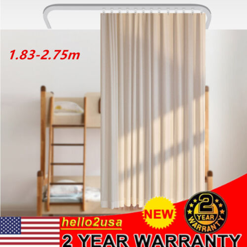 With Hooks 6-9Ft Ceiling Curtain Track Set Bendable for Home Hospital Window