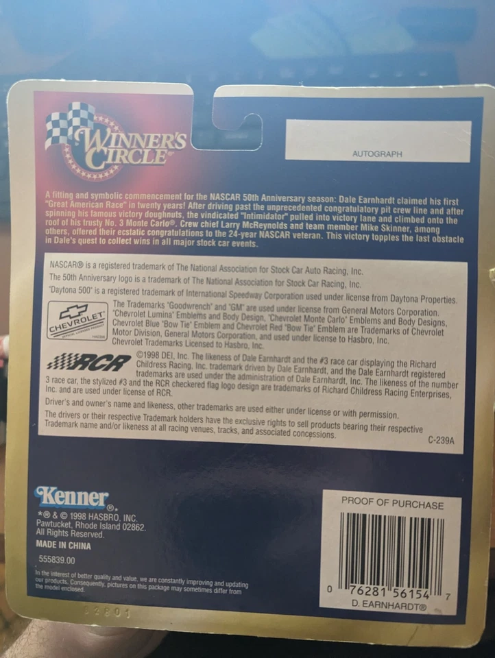 Winner’s Circle NASCAR Dale Earnhardt #3 Daytona 500 AA19-NC8061xx - Image 2 of 2