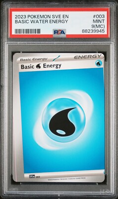 MISCUT Pokemon Card Water Energy PSA 9 MC Graded 2023 LOW POP Unique! Error  card | eBay