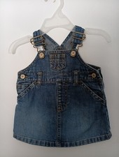 Vintage Old Navy Baby Girl's Size 0-3 Months Denim Summer Dress - Cute