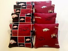 8 CORNHOLE BEAN BAG BAGGO CORN HOLE ARKANSAS RAZORBACKS
