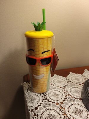 CROFTON SHADY FRUIT CORN 20 OZ. TUMBLER. NEW NEVER USED WITH  TAG.