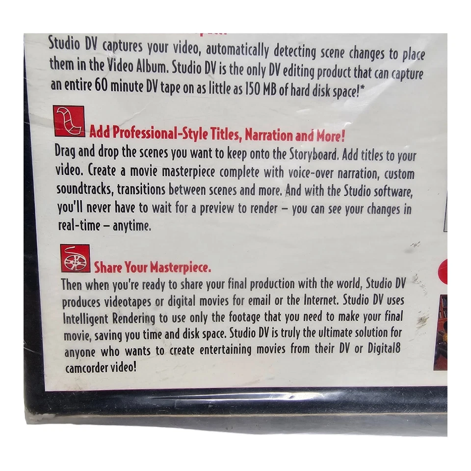 Pinnacle Systems Studio DV Windows 98 2000 Creative Movie Making System NOS - Image 4 of 4