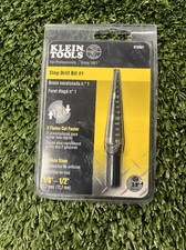 Klein Tools KTSB01 Step Drill Bit Double-Fluted 1, 1/8 to 1/2-Inch