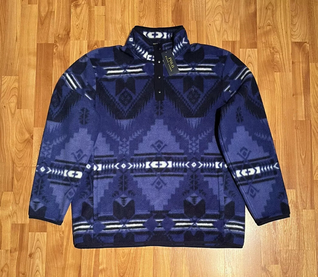 NEW MEN'S POLO RALPH LAUREN SOUTHWEST INDIAN AZTEC POLAR