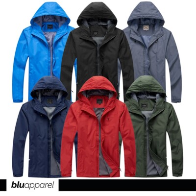 Men's Shower Proof Rain Jacket Walking Hiking Everyday wear Jacket Spring Jacket