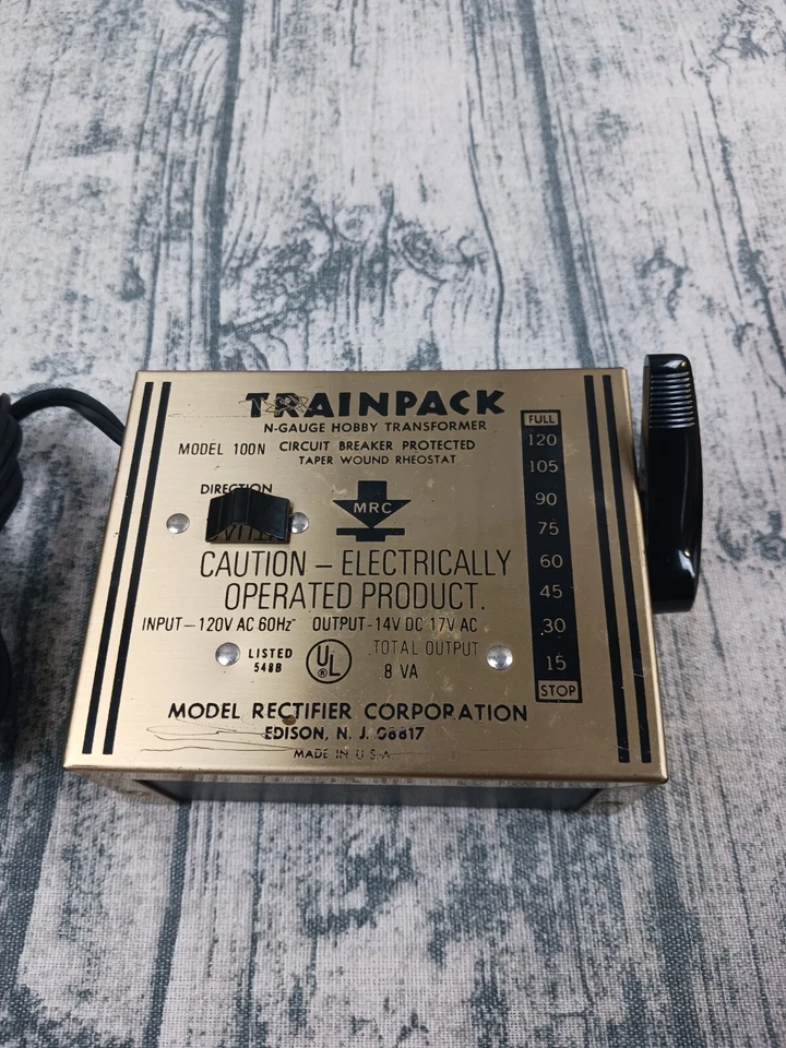 Paquete de tren calibre N MRC 100N - Paquete de energía de control de tren modelo/transformador de pasatiempo Foto 4 de 4