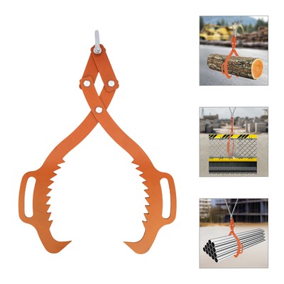 Heavy Duty 2 Claw Timber Log Lifting Logging Tongs Grabber Tong 30'' Claw Hook