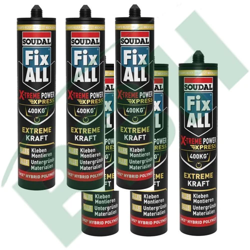 Soudal FIX ALL X-treme Power Express Kleber 6 x 400gr. Kartusche schwarz