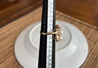 14K Yellow Gold Pearl Ruby & Diamond Ring ~ 5g — photo 6