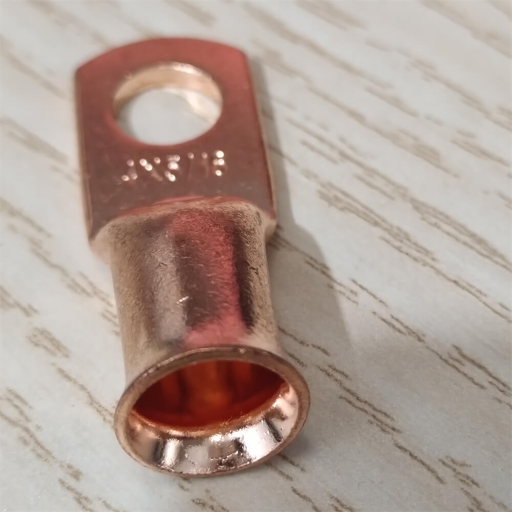 10) 8 Gauge Ring 5/16" Hole Terminal BATTERY Lug Bare Copper Un-insulated AWG EB - Foto 10