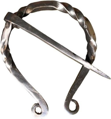 Hand Forged Medieval Brooch Twist Cloak Pin costume buy 1 get 2 free