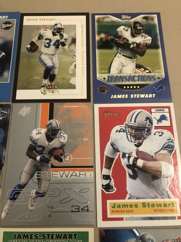 Tarjetas de fútbol americano James Stewart 🏈 Detroit Lions 🏈 Lote de 14 tarjetas 🏈F215 - Imagen 3 de 12