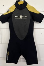 Aqua Lung Sport Wetsuit Kids Child Youth Medium 2mm Quantum Stretch Full Shorty