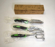 Ecological 100% Organic Gardening Tool 3 Piece Set Ergonomic Handle Black/Green