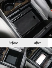 Black Center Console Armrest Storage Tray Box For Toyota Sienna 2011-2019