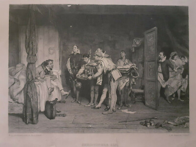  1867 Kupferstich Christopher Sly Zähmung der Spitzmaus Sharpe nach Orchardson 