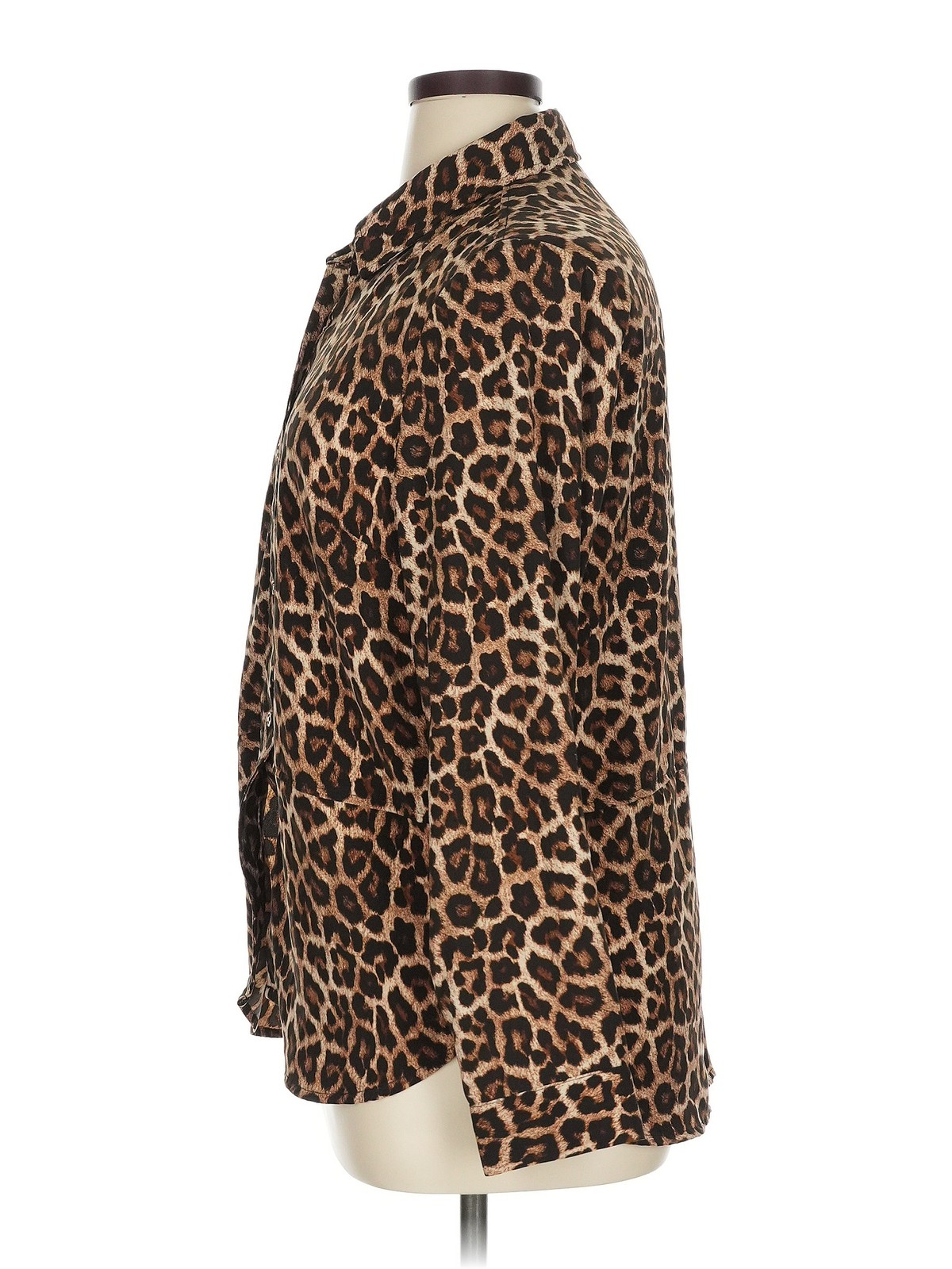 MICHAEL Michael Kors Women Brown Long Sleeve Blouse XL thumbnail 4