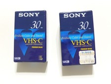 Sony VHS-C Camcorder Tapes Lot Of 2 TC-30VHGL 30 Premium Grade