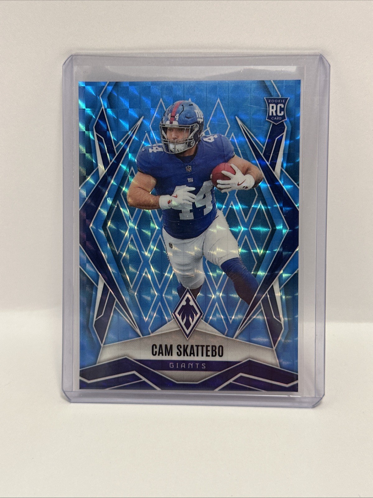 2025 Panini Phoenix - Rookies Cam Skattebo #168 Light Blue Pyramids /385 (RC)