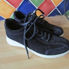 Hotter Orthalite black suede ladies lace up shoes size 4 worn once