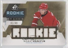 2015-16 SP Game-Used Rookie Phenom Relics Gold 1/49 Noah Hanifin #RP-NH x6g
