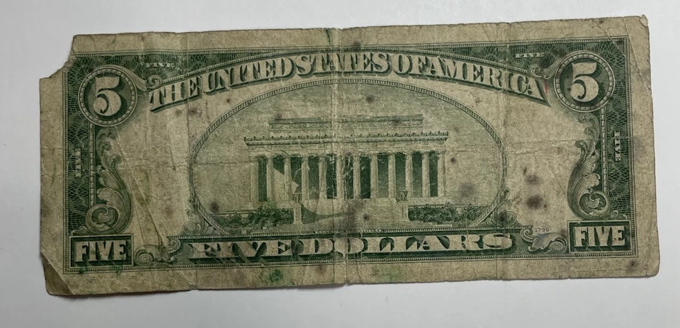 Series 1934-C 5 Dollar Bill Silver Certificate - Image 2 of 2