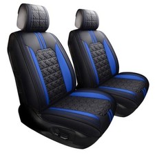 Seat Covers for Cars Universal Fit Toyota Camry Honda 2 PCS Front/Black-Blue