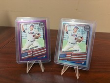 Coleman Borthwick 2025 Panini Stars & Stripes Purple /199 & Silver Prizms (2)
