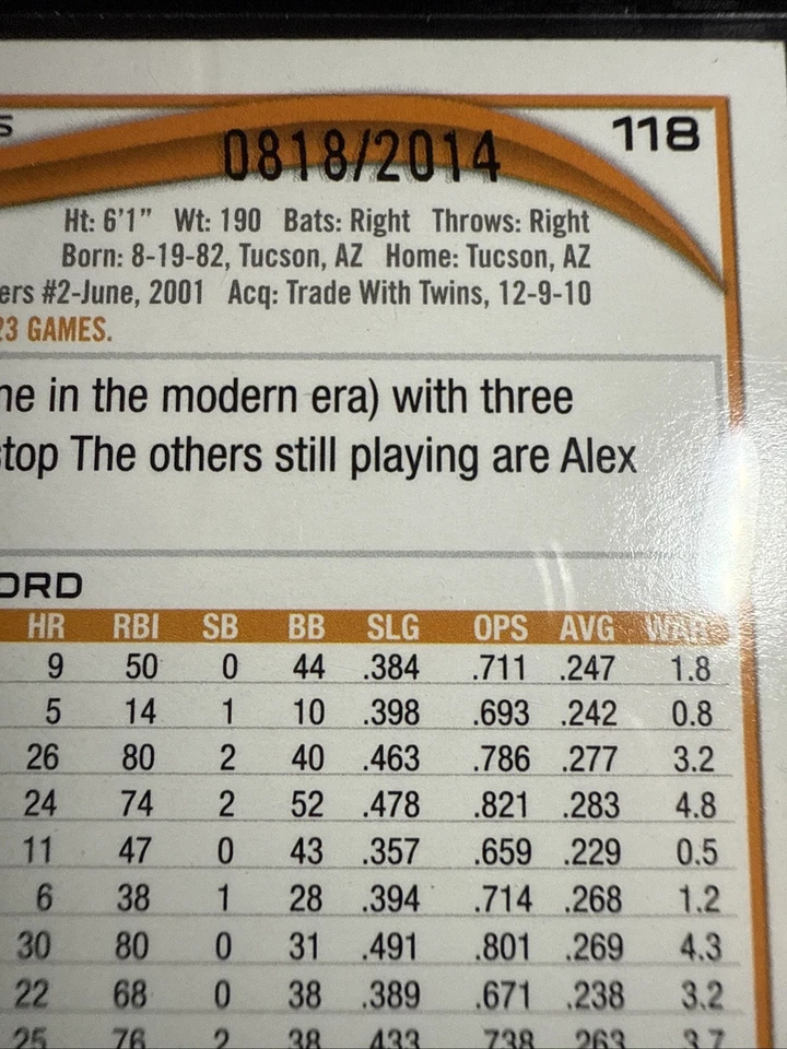 2014 Topps Opening Day - J.J. Hardy #118 Blue Holofoil /2014 - Image 2 of 3