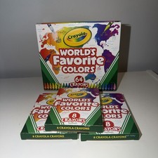 Lot of 4 Crayola Crayons 8 and 64 pack Colors worlds favorite colors kids school