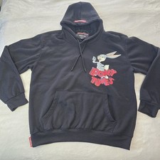 Members Only Looney Tunes Cartoon Character Medium Black Hoodie That's All Folks