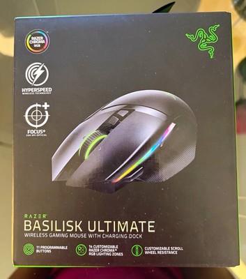 Razer Basilisk Ultimate Wireless Gaming Maus + Dock 20000 DPI Optical RGB