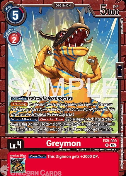 EX9-009 Greymon : Uncommon Digimon Card : EX09: Versus Monsters