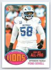 2026 Topps Heritage Penei Sewell #58 All-Pro Lions OT 3T First Team All-Pro