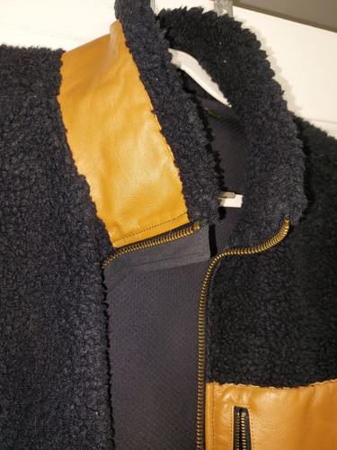 Orvis Herren Gr. L dunkelmarineblau Sherpa Fleece Full Zip Jacke mit Lederbesatz - Bild 16 von 19