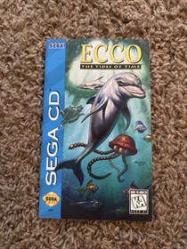 Ecco The Dolphin Tides of Time SEGA CD COMPLETE Tested Replaced Plastic Case Reg