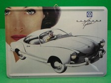 Blechschild VW Karmann Ghia 10x15cm Reklameschild Werbeschild Blechpostkarte
