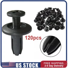 120pcs 6mm Push type Truck Car Fender Bumper Trim Fastener Clips Retainer Rivets