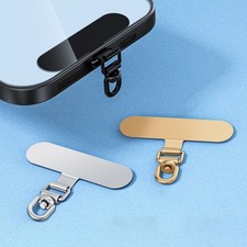 1xMetal Phone Lanyard Patch Clip Tab Universal Tether Strap Holder for iPhone AU