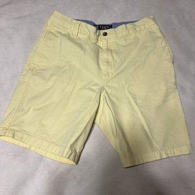 Chaps Men's Size 33 Yellow Casual Cotton Shorts 8 Inches Inseam Length