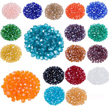 Lot 1800pcs Glass Bicone Beads - Wholesale 4mm Bicone Shaped Crystal Faceted ...