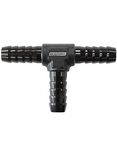 Aeroflow Aluminium Barb T-Piece - Black 5/32 (4mm) (AF64-4201BLK) - Picture 1 of 12