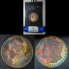 1882-CC MORGAN $$ NGC MS65 CAC GSA HOARD WITH B&C - MONSTER RAINBOW TONING **