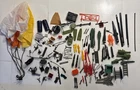Huge Vintage Gi Joe 3.75 Figure accessories & vehicle parts lot. 80s