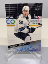 20-21 Sasha Chmelevski Young Guns Card # 718 San Jose Sharks Jeunes Loups
